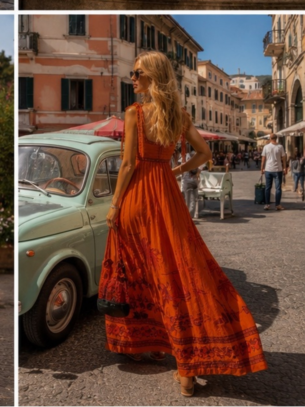 Alemais Orange Floral Tie-Strap Maxi Dress - Picture 2 of 15